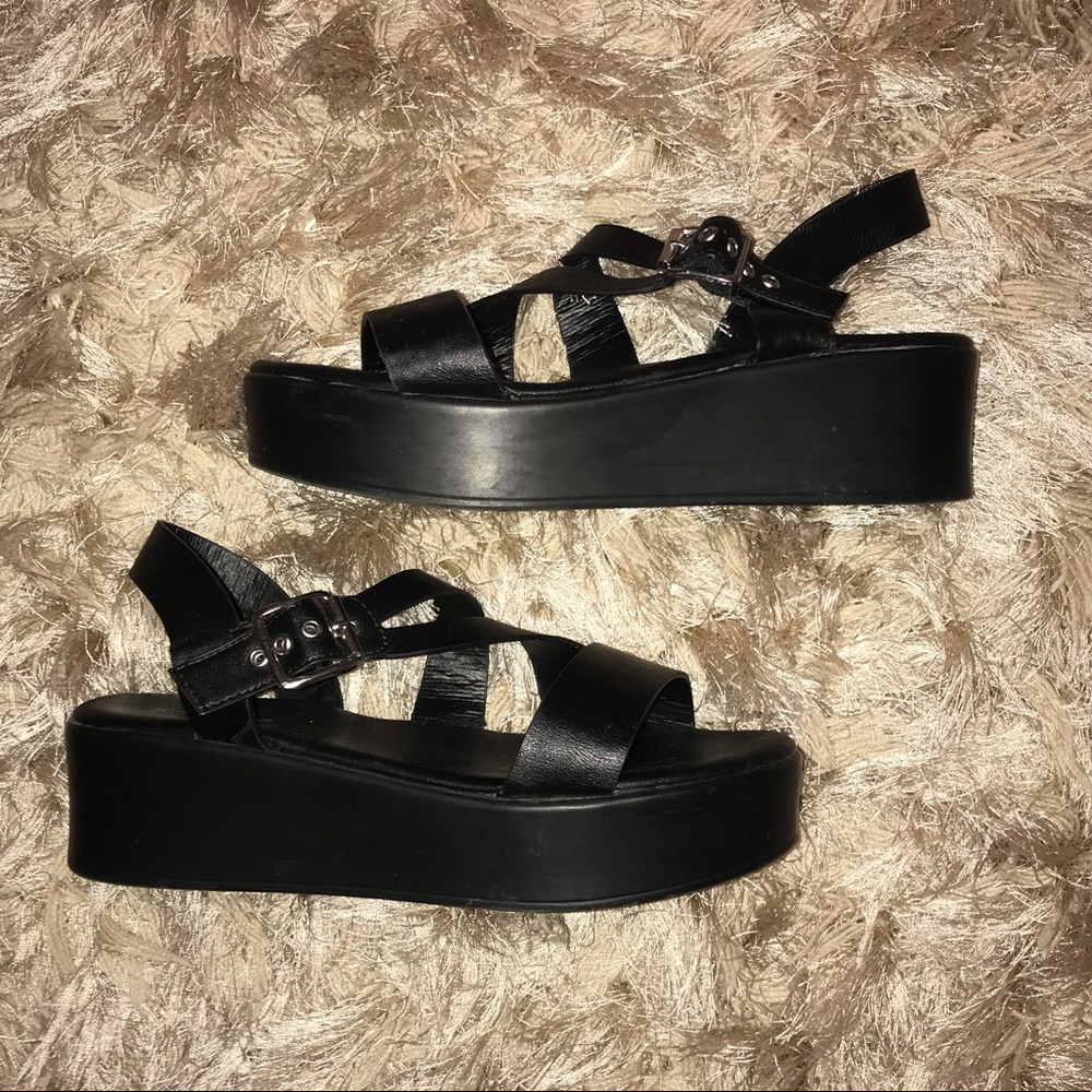 Size 7 Black Platforms -Bamboo Brand